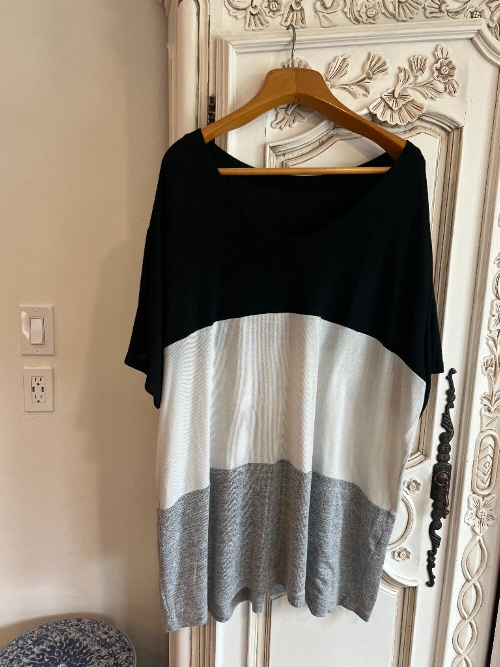 Lane Bryant 18/20 color block tunic t shirt